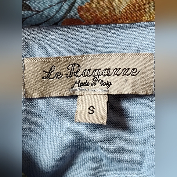 Le Raganne Floral Silk Maxi Dress | Ruffled Short Sleeve| Made In Italy | Small - Picture 3 of 6